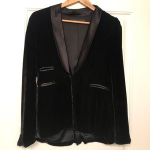 Zara velvet jacket with satin lapels
